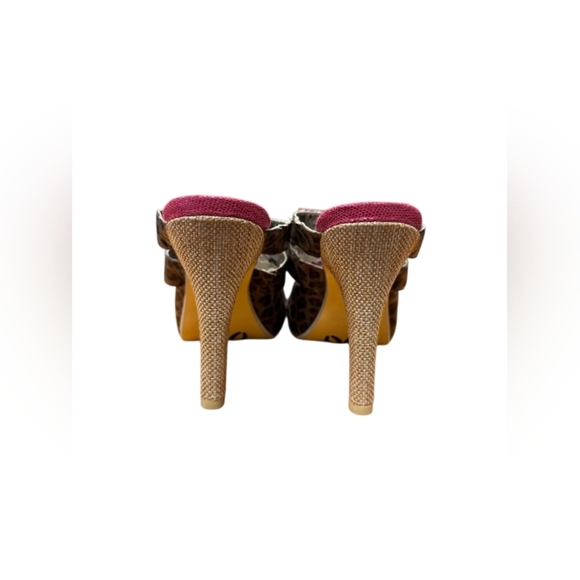 Poetic Licence Moonlight Dancer Heel Leopard/Floral Leather Size 10 EUC - Picture 7 of 8